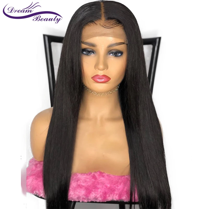 

13x6 Lace Front Human Hair Wig Straight Lace Front Human Wigs Glueless Pre Plucked Brazilian Non-Remy Frontal Wig Dream Beauty