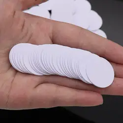 Etiquettes rondes Nfc Ntag215 100 mhz 13.56, étiquettes rondes de diamètre Mm Rfid ultralégères, 25 boîtes M8g4, 215 pièces 