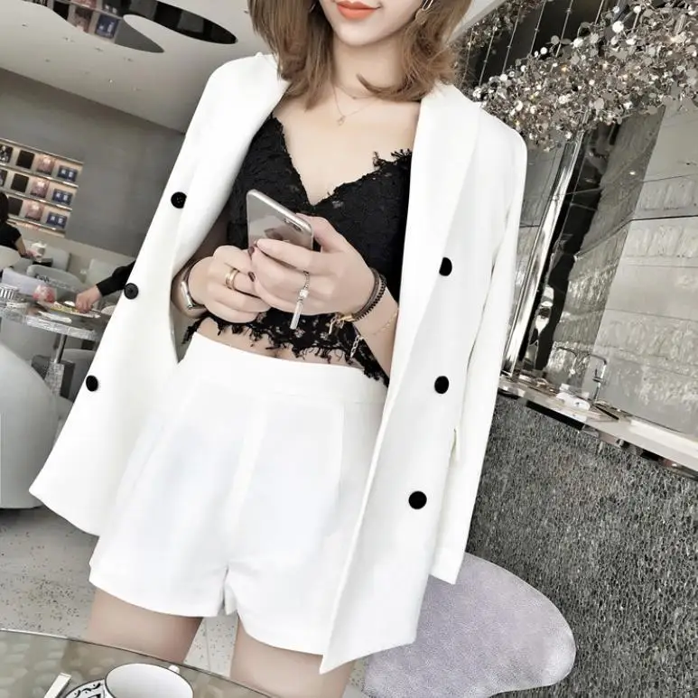 

Spring Clothing New Style WOMEN'S Dress Fashion Korean-style Fashion Elegant Small Suit Graceful Sexy Debutante Nightclub Set Su