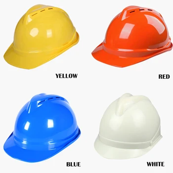 

High-Strength ABS Labor Safety Helmet Four Colors Maximum Head Protection Four-Point Lining Safety Protection Vents Breathable