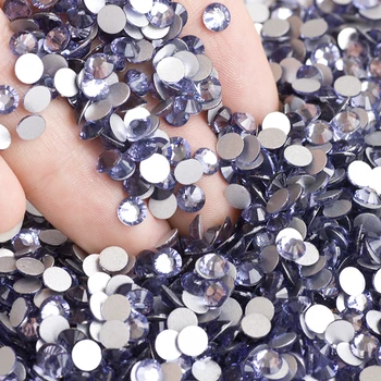 

YANRUO SS34 Tanzanite Crystal 288pcs Rhinestone Strass FlatBack Non HotFix 3D Nail Art DIY for Nail Design