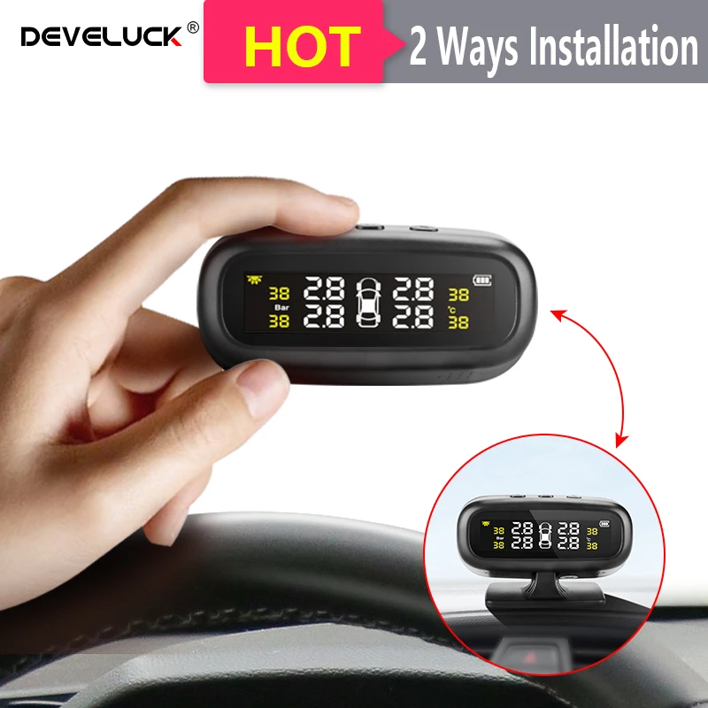 Система мониторинга давления в шинах TPMS с четырьмя датчиками высокоточная интеллектуальная сигнализация