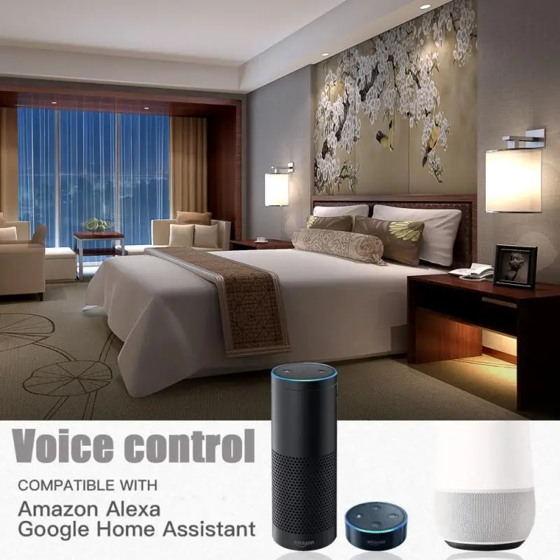 С регулируемой яркостью 4,5/6,5/7 Вт E27 Smart Wifi Светодиодный лампа работать Alexa Google Voice Управление помощник пробуждения умный светильник Ночной светильник