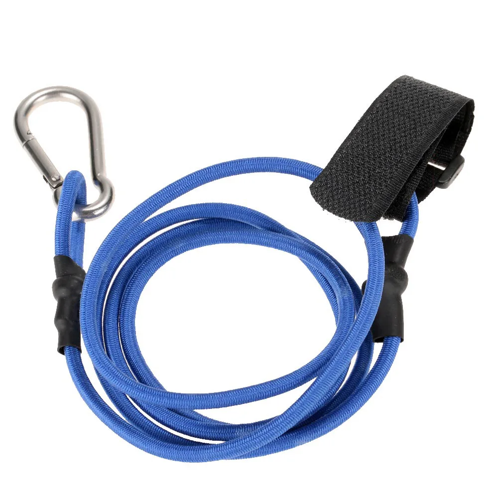 1pc 4mm Thick 103cm Long Elastic Kayak Canoe Safety Bungee Cord Fishing Rod Lanyard Paddle Leash - Цвет: Blue