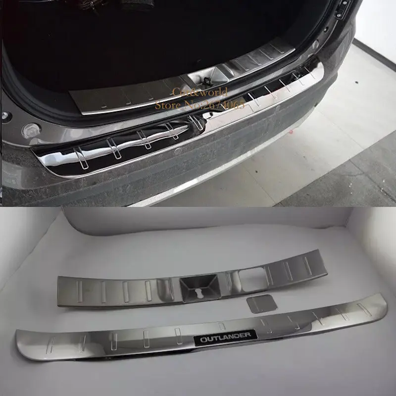 Защитная накладка на задний бампер для Mitsubishi Outlander 2016 2020 Накладка порог