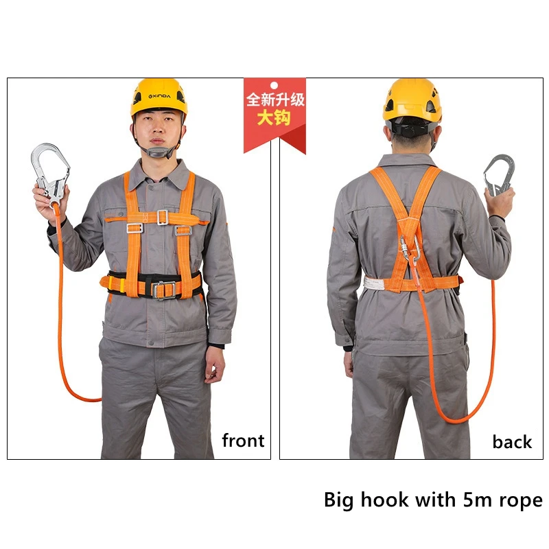 Cinturón de seguridad de cinco puntos para trabajadores aéreos, de de protección para construcción al aire libre, cinturón de electricista de seguridad, cuerda de supervivencia de rescate|Arnés seguridad| - AliExpress