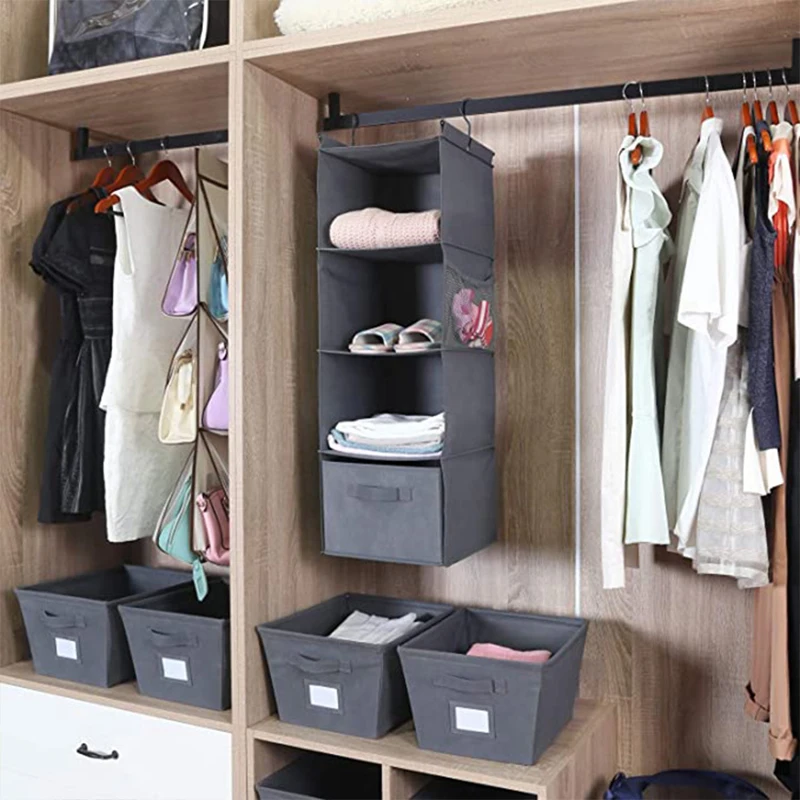 organizer  Non-woven bag hanging multi-layer storage bag shoes finishing hanging bag drawer storage cabinet