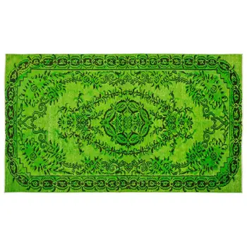 

Handmade Green Vintage English Carved Area Rug 160x270 Cm-5'3''X8'10''