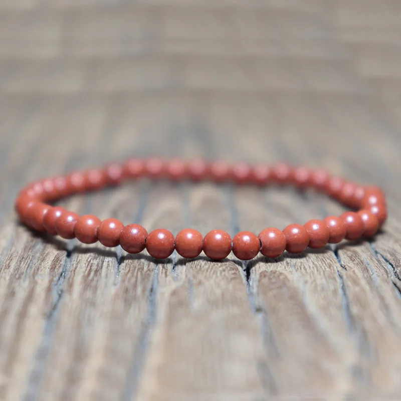 Минималистский 4 размера натуральный камень Бусины красный коралл браслет ручной работы Будда медитация браслет для женщин мужчин ювелирные изделия