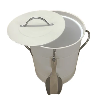 

Ice Bucket Set Kitchen Double Walled Portable Home With Shovel Party Cooling Vintage Galvanized Outdoor Bar Refrigeration