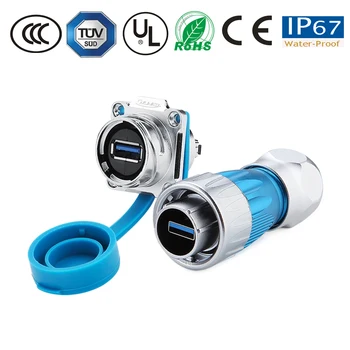 

USB male female Cable Waterproof connector USB network Cable connector Video equipment Waterproof connector