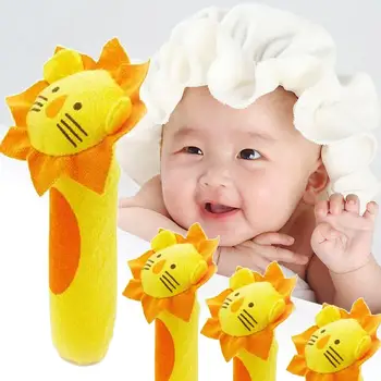 

Baby Rattles Toy Lovely Cartoon Animal Design Soft Stuffed Infant Baby Plush Toys Infant Squeaker Rattle Toy