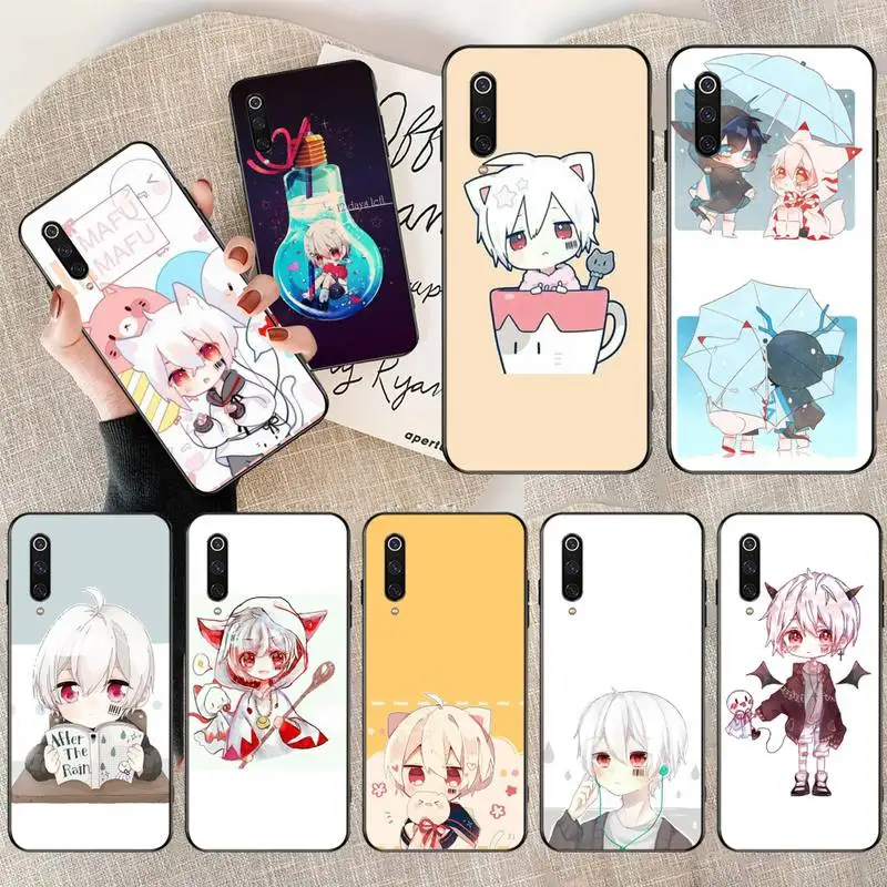 HPCHCJHM Anime mafumafu Newly Arrived Black Cell Phone Case for Xiaomi Mi10 10Pro 10 lite Mi9 9SE 8SE Pocophone F1 Mi8 Lite | Мобильные