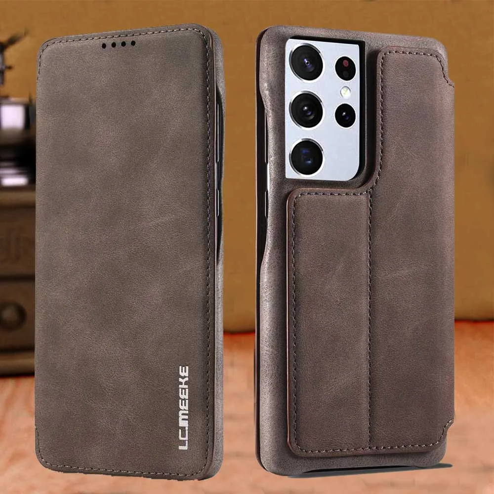 

Leather Case For Samsung Galaxy S21 S22 Ultra Case S21 Plus Cover Magnetic Coque For Samsung S22 Plus Cases Protector Fundas HG