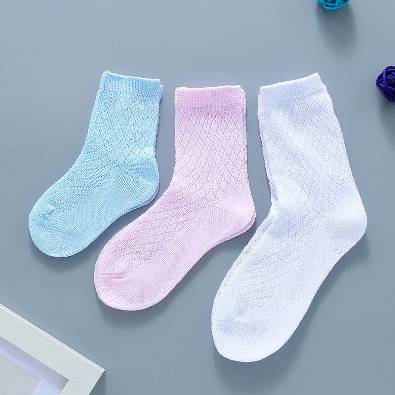 Bella parma yi Summer New Style Baby Cotton Socks Network Port Thin Children's Socks Breathable Sweat Absorbing