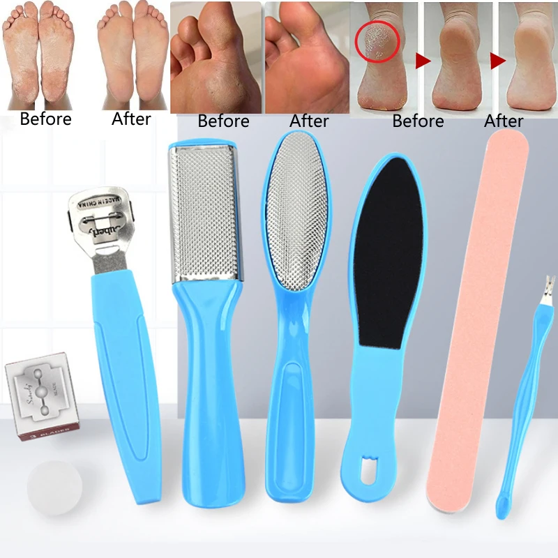 8PCS Foot Callus Shaver Heel Hard Skin Remover Hand Feet Pedicure Razor