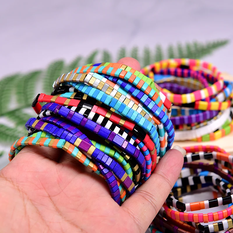 Miyuki браслет для женщин радужные браслеты ручной работы Pulseira Mujer Moda 2020 Femme Tila Бусы