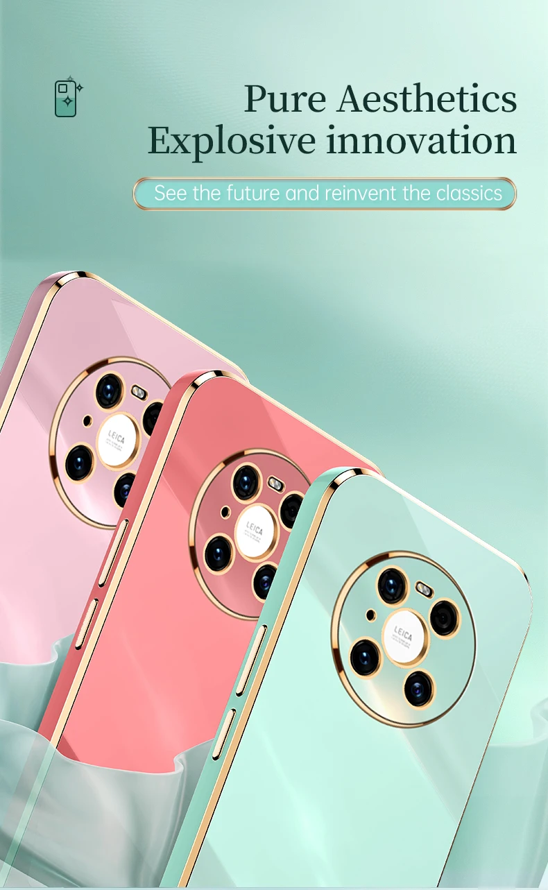 Custodia morbida in silicone placcatura quadrata di lusso per Huawei Mate 30 40 Pro Nova 8 SE P30 P50 P40 Pro Lite Custodia antiurto per caramelle_voghion.com