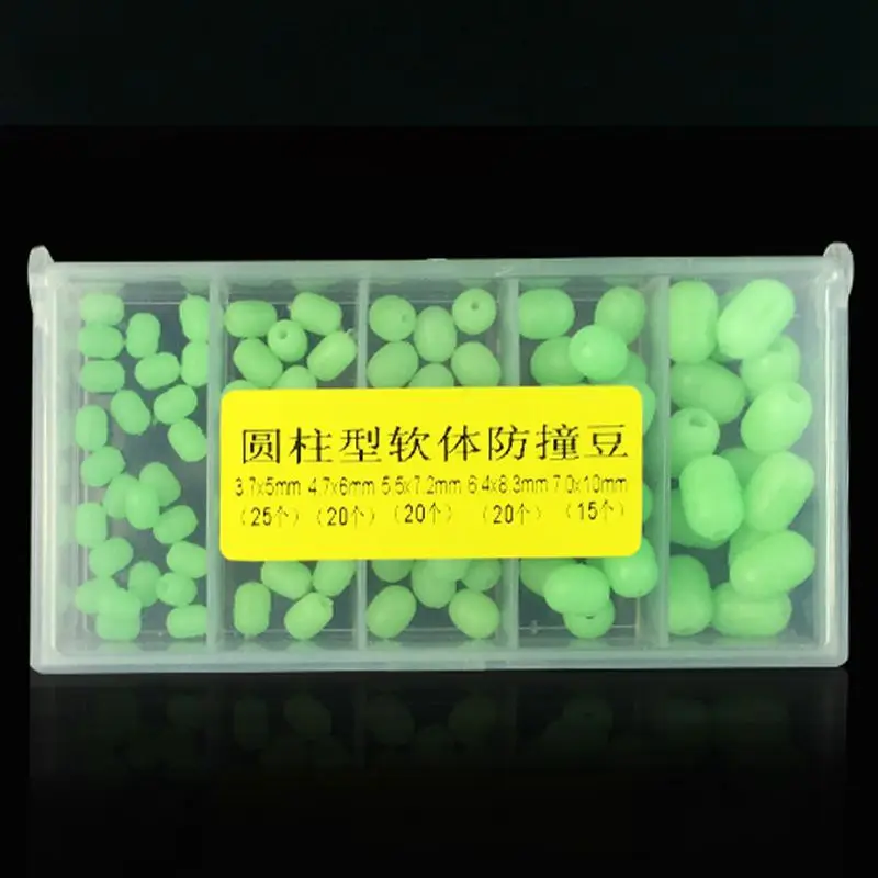 ABGZ-100pcs овальные мягкие светящиеся бусины для рыбалки морские рыболовные приманки Плавающий поплавок снасти