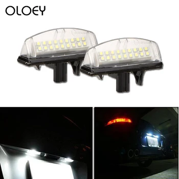 

2pcs Auto LED 12V 6000K 18 LED White License Plate Light Lamp tail light Error Free for Toyota/ LEXUS IS RX LS Super White