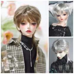 BJD perruques en soie de lait doux en soie bicolore cheveux courts perruques 1/3 1/4 1/6 BJD SD MSD YOSD poupée perruques poupée accessoires 