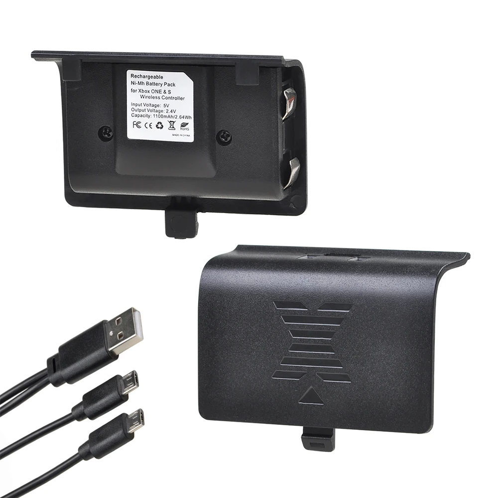 Batteria Ricaricabile Per Controller Wireless Xbox One / Xbox One S/Xbox One X/Xbox One Elite + Cavo Di Ricarica Usb 2 In 1