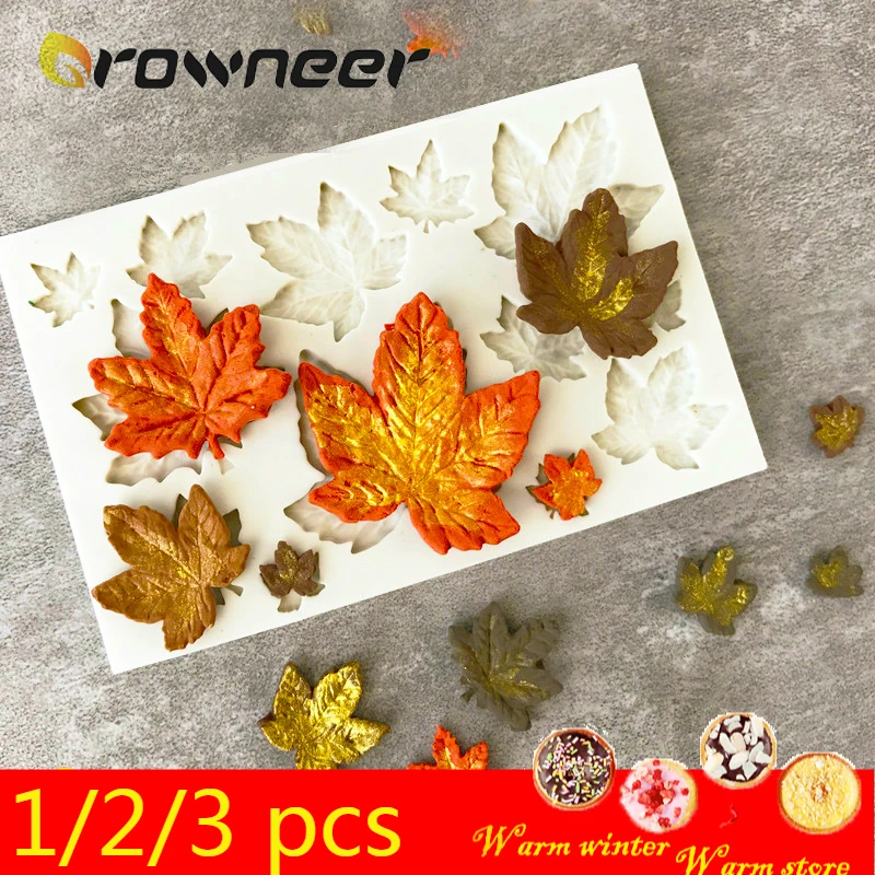 1/2/3Pcs 3D Silicone Baking Mold DIY Butterfly Maple Leaf Mould Chocolate Fondant Cake Decorating Tool Temperature Resistance |
