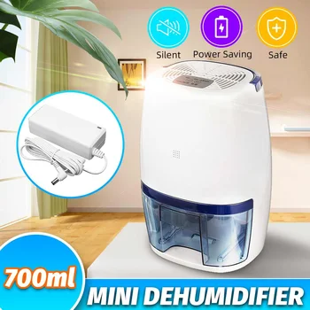 

Semiconductor Dehumidifier Mini Portable Home Closet Air Dryer Desiccant Moisture Absorber Low Noise Cabinet Dehumidifier 700ml