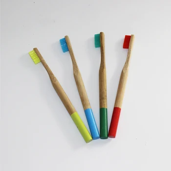 

4Pcs/Set Colorful Bristle Round Handle Oral Care Clean Tool Adult Women Men Manual Travel Home Bamboo Toothbrushes Kit