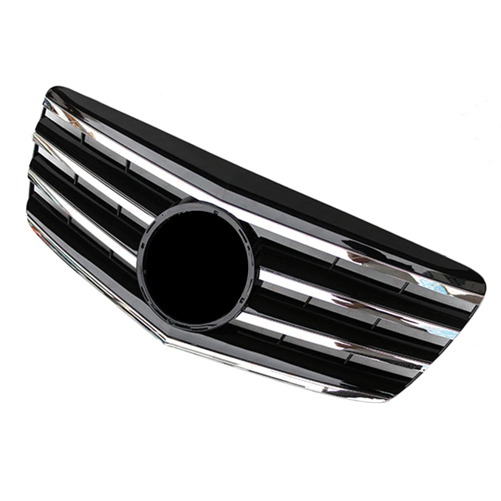 Передняя решетка радиатора для Mercedes Benz E Class W211 E320 E350 E500 2007 2008 2009 хром Черный ABS с эмблемой звезда