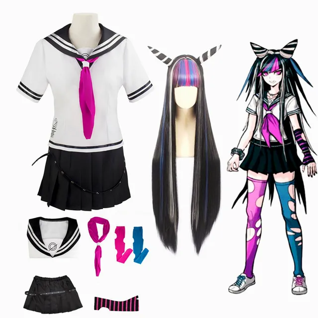 Anime Super Dangan Ronpa 2 Danganronpa Ibuki Mioda Dress Uniform Cosplay Costume A2