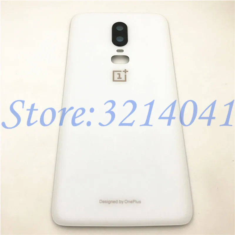 6 White Оригинальное 3D стекло для Oneplus 6 6 T, стеклянный чехол на дверь, задняя крышка, чехол для телефона, запасные части+ объектив камеры+ логотип - Цвет: 6 White