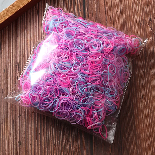 2000pcs Girls Hair Bands Hair Accessories Nylon Rubber Band Elastic Headband Children Ponytail Gum Holder Bands Kids Ornaments opp bag-7