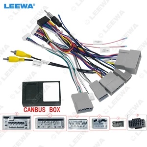 LEEWA Car 16pin Audio Wiring Harness With Canbus BOX For Honda CRV 2.4L Stereo Installation Wire Adapter #CA6827