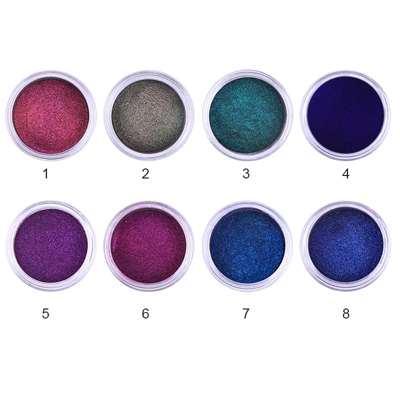 Nail Powder Nail Pigment Nail Glitter Nail Decoration Nail Decorations 0.2g/Box Chameleon Mirror iridescent Nail Glitter Powders Auroras Effect Nail Art Chrome Pigment Dust DIY Design Decoration