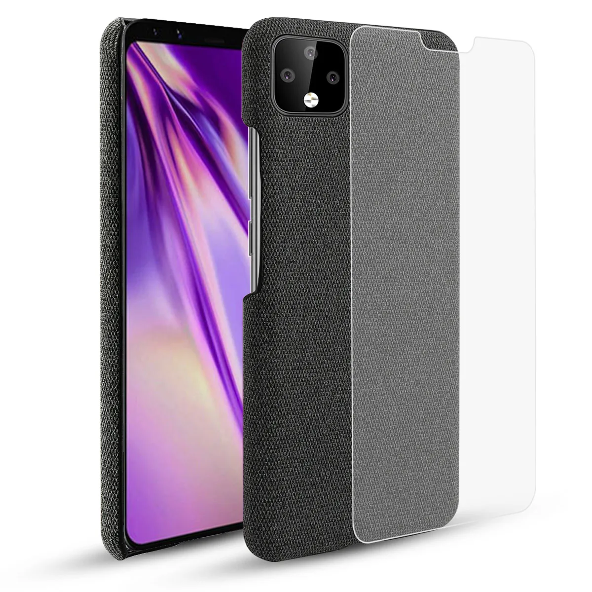 

For Google Pixel 4/ 4 XL Back Case Ultra Thin Hard PC Woven Design Anti-scratch Phone Protector Anti-Scratch Shockproof Fundas