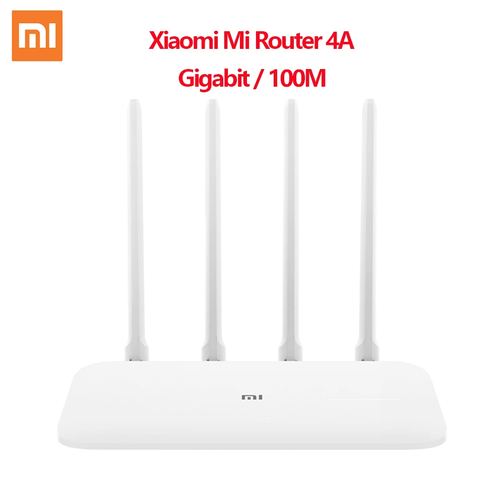 

Xiaomi Mi Router 4A Gigabit Edition 100M 1000M 2.4GHz 5GHz WiFi ROM 16MB DDR3 64MB 128MB High Gain 4 Antennas Remote APP Control