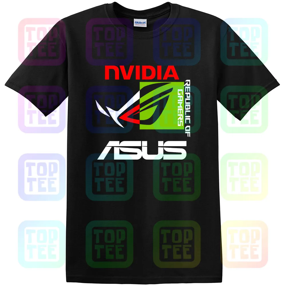 New Nvidia X Asus Rog - Republic Of Gamers Tshirt Mens Laptop Pc Tshirt ...
