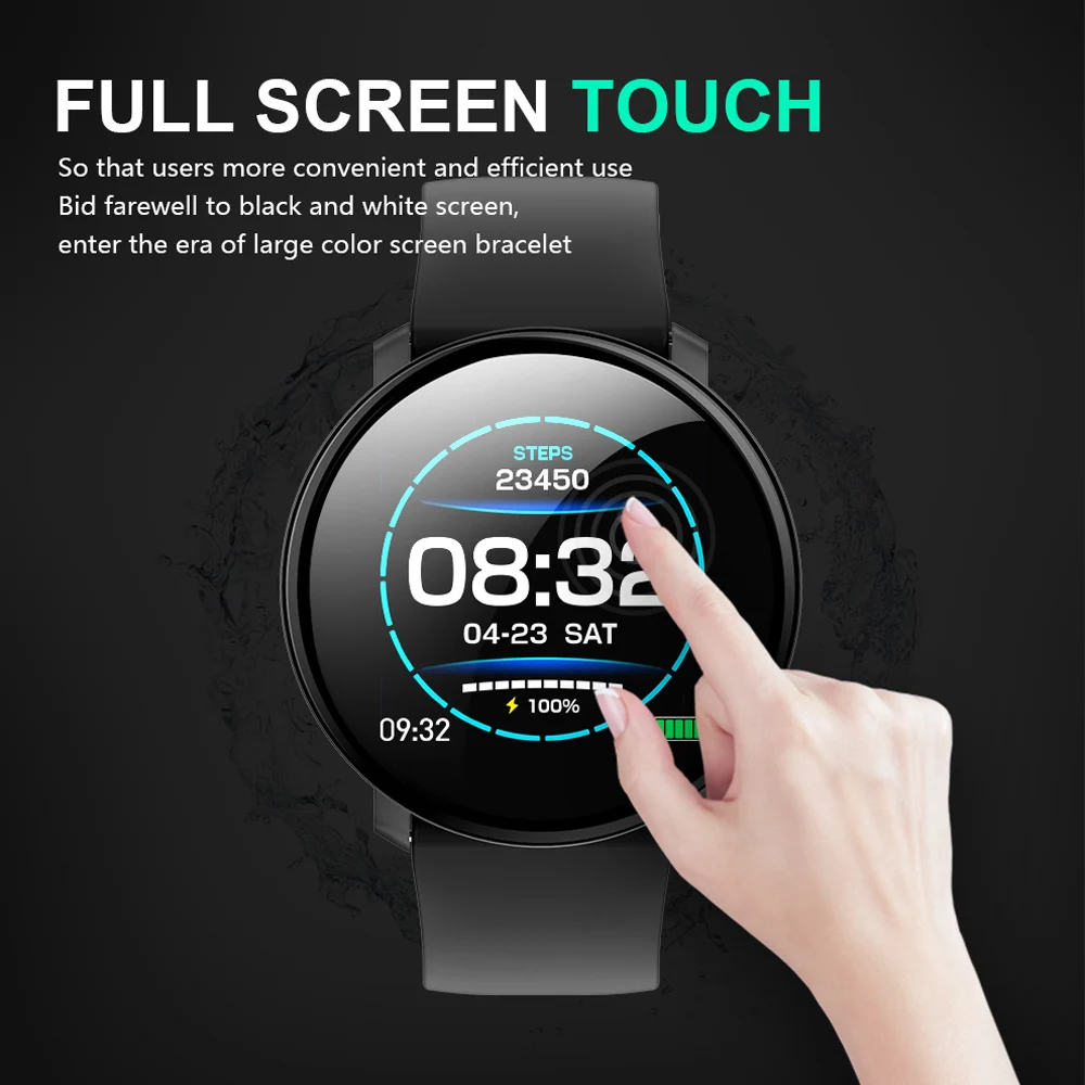 

696 M31 Full Screen Touch Smart Watch IP67 Waterproof Multiple Sports Mode DIY Smart Watch Face for IOS&Android Fitness Tracker