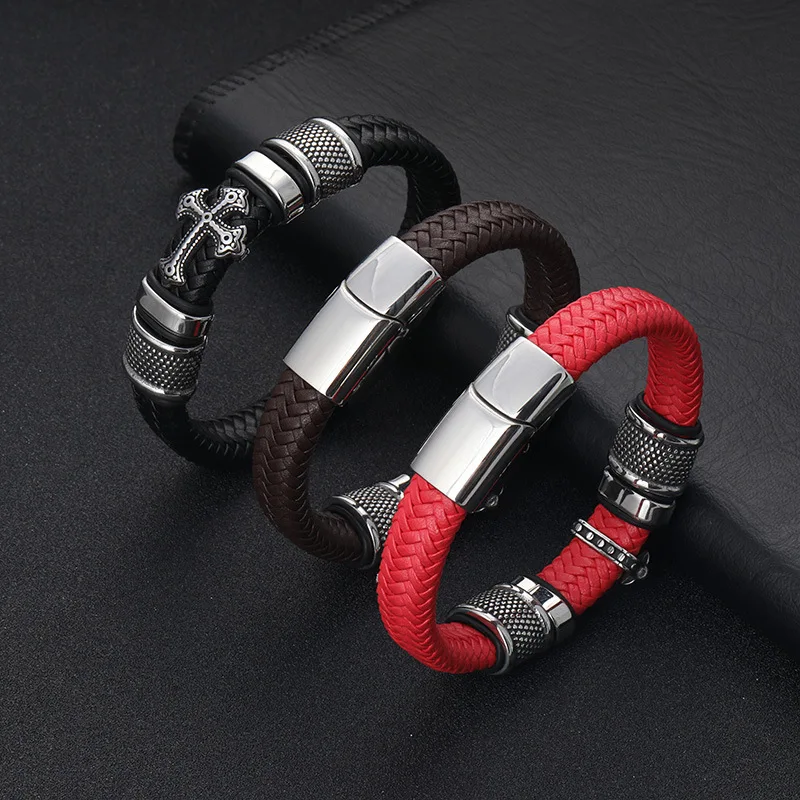 

2019 Rushed Armbanden Voor Vrouwen 2009 Hot-selling For Buffalo Leather Retro Customized Steel Bracelet Hand-woven Stainless