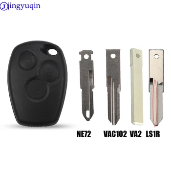 

jingyuqin 3 Buttons Replacement Remote Key Shell Cover FOB Case for Renault Logan Sandero Clio Fluence Vivaro Master Traff