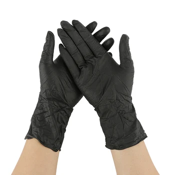 

100pcs Black Disposable Latex Gloves Garden Gloves For Home Cleaning Rubber Catering Food Gloves Tattoo Gloves Dropshipping