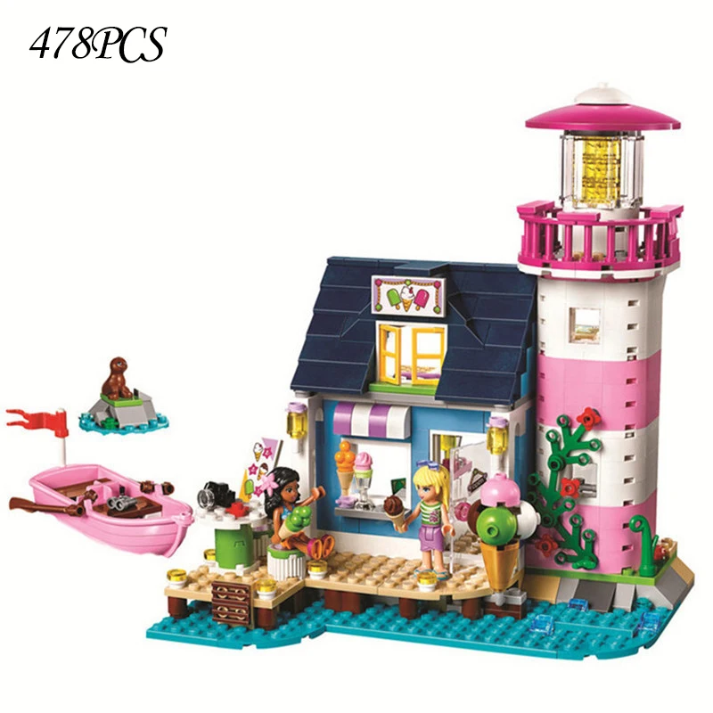 

Girls Friends Stephanie's House Building Blocks Princess Castle Girls City Elsa Figures Toys For Children toy Disney Frozen