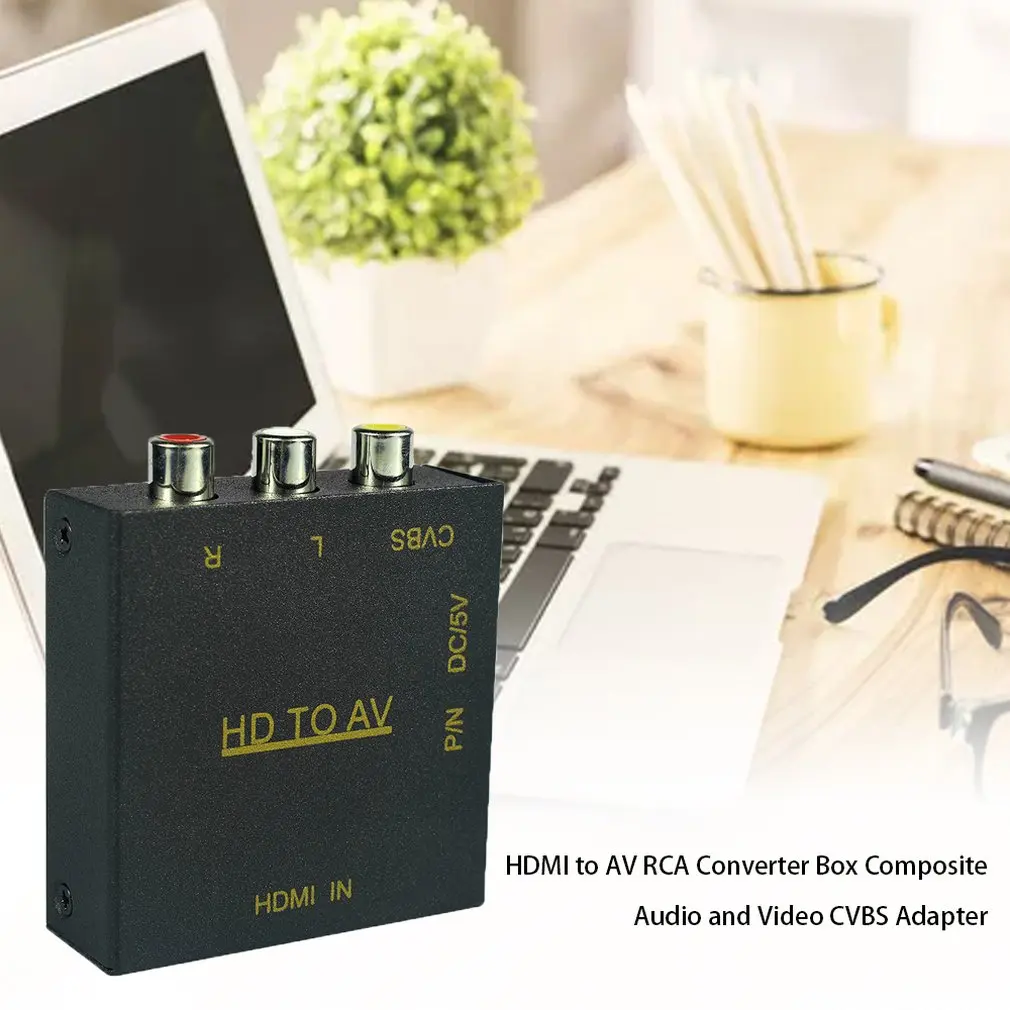 Питание Hdmi кабели av/RCA конвертер коробка композитный аудио видео Cvbs адаптер 1080P профессиональная Мода быстрая портативность