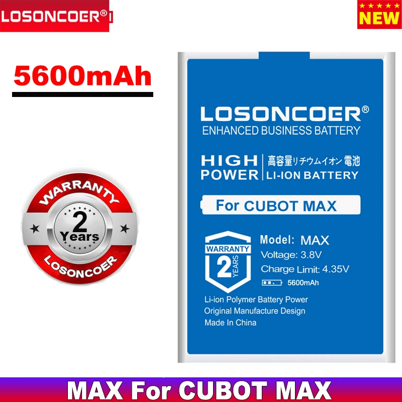 LOSONCOER MAX 5600mAh батареи для смартфона CUBOT Замена + быстрое прибытие | Мобильные