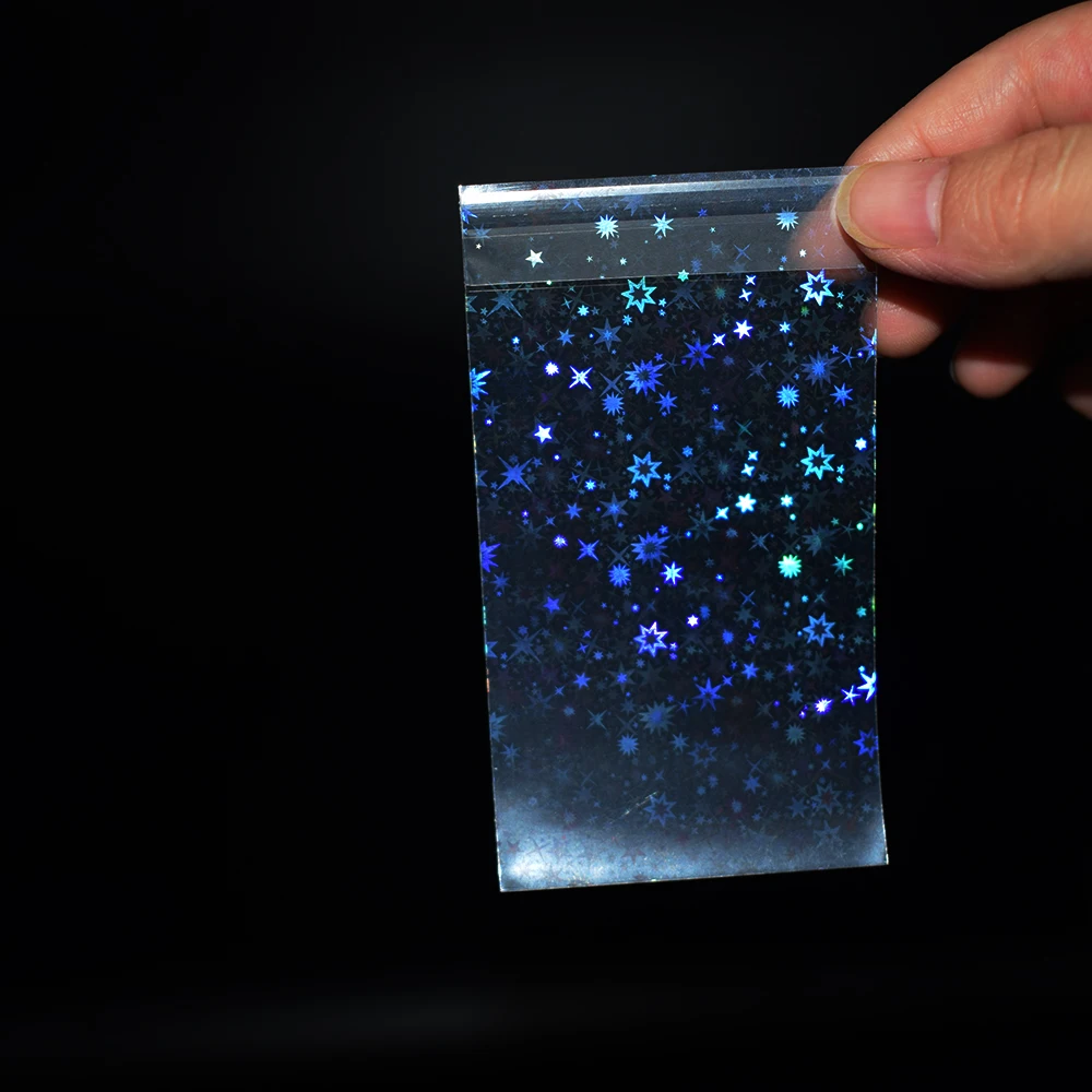 100pcs/lot 57x87mm Star Small Cards Transparent Laser Clear Sleeves Korea Idol Photo Protector Trading Shield Cover | Спорт и
