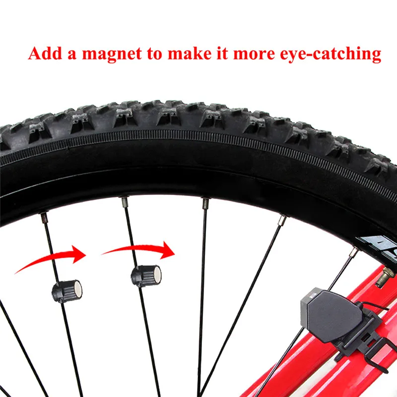 Bike Light Bicycle Taillight Induction Warning Red Plastic IPX-4 Waterproof Bicycle Seat Tube Lamp Magnetic Power Generate