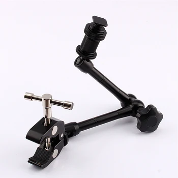 

Foldable Camera Bracket 11 Inch Friction Articulating Magic Arm 1/4 Hot Shoe Connector for LCD Monitor LED Light