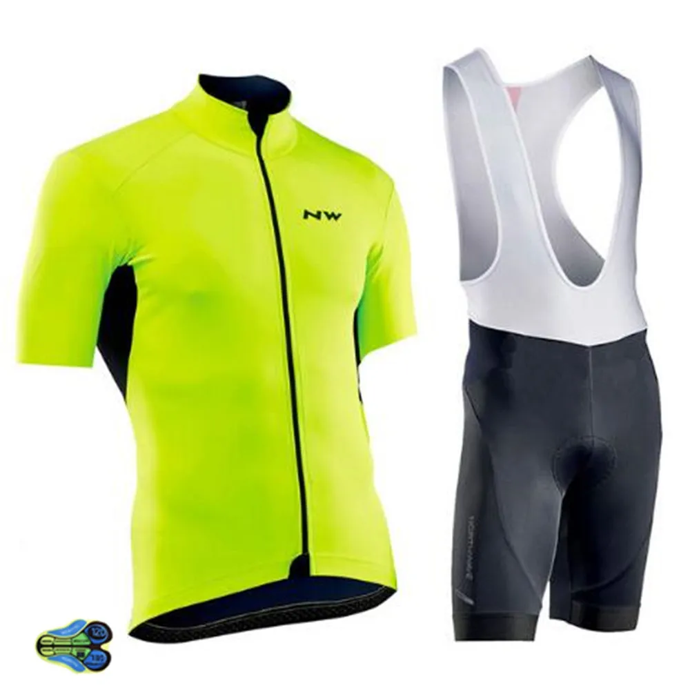 12D Gel Pad Открытый Спорт Pro NW Ropa Ciclismo Майо команда Велоспорт Джерси Набор велосипедная Одежда наборы велосипедной одежды MTB велосипед 12D колодки - Цвет: 12D Gel Pad