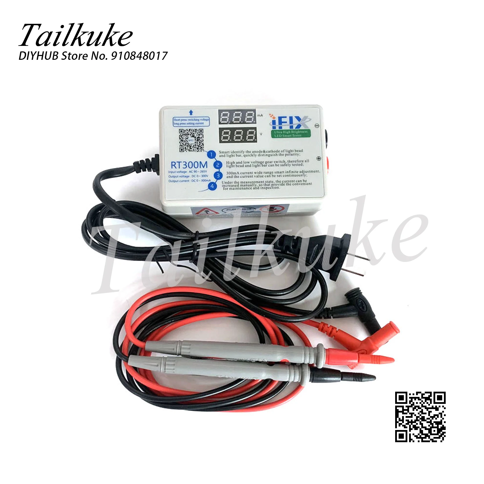 RT300M Upgraded Version V2.0 90W 0-300V Smart LED Backlight Tester LCD TV LED Backlight Strip Lamp Test Tool with Tester Pens